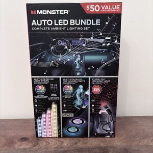 Monster Car Interior LED Lights Bundle Ambient Lighting‎ Kit Auto - New In Box